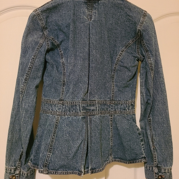 DKNY Jeans Tailored Waist Denim Jacket - Blue Denim, US/CA S - Picture 2 of 3